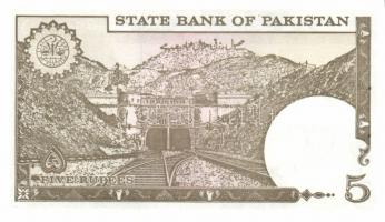 Pakisztán 5db klf modern bankjegy T:I