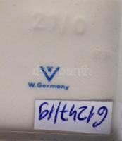 Hummel angyalka gyertyával, kézzel festett kerámia, jelzett, hibátlan, m: 11 cm