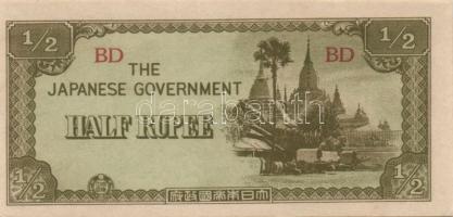 Holland Kelet India / japán megszállás 5klf bankjegy + Burma / japán megszállás 1c T:I,I-