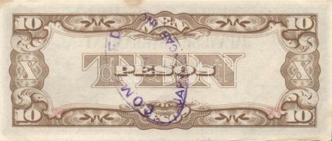 Fülöp-szigetek / japán megszállás 1943. 10P speciális USA ellenbélyegzővel T:I- folt