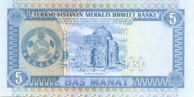 Türkmenisztán 5db klf modern bankjegy T:I