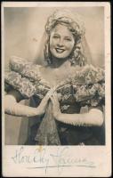 Honthy Hanna (1893-1978) színésznő aláírása őt ábrázoló fotólapon