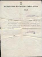 1945 Magyarországi Zsidó Deportáltakat Gondozó Országos Bizottsága által írt levél