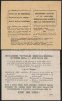 1944 2 db II. világháborús röplap: "Hivatalnokok, tisztviselők, magánalkalmazottak álljatok ell...