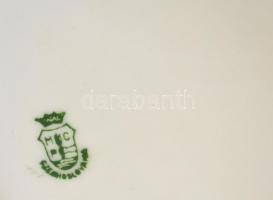 XX. sz. eleje: MCP csehszlovák porcleán süteményes készlet .Aranyozott, matricás. Kopásokkal