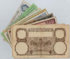 14db-os vegyes magyar és külföldi bankjegy tétel, közte 2006. 200Ft "FA", 2007. 200Ft &quo...