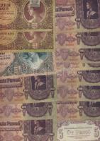 179db magyar bankjegy korona és pengő időszak, néhány külföldivel T:II(többsége),III