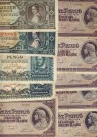 179db magyar bankjegy korona és pengő időszak, néhány külföldivel T:II(többsége),III