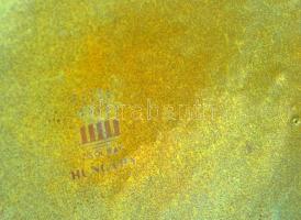 Zsolnay eozin mázas hamutartó, jelzett, apró kopásokkal, d: 13 cm