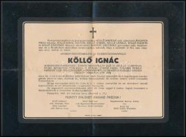 1942 Veszprém, Kellő Ignác Maros-Torda vármegye utolsó alispánjának gyászjelentése + egy lap a Tolnai Világlapjából