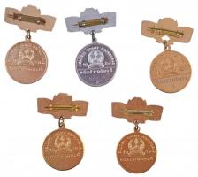 1959-1960. "Belügyi Sport Bajnokság / Középdöntő" 5db klf fém jelvény T:2