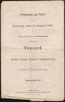 1875 Tátrafüred, Koncert német nyelvű programfüzete