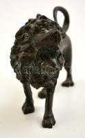 XIX. sz: Oroszlán figura. Vas és bronz ötvözet  / Lion figure. Bronze, iron. 17x14 cm