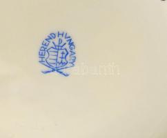 Herendi Poisson váza, kézzel festett, jelzett, nagyon apró kopásnyomokkal, d: 15,5 cm, m: 15,5 cm