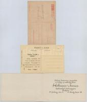 3 db RÉGI képeslap hátoldalukon reklámokkal / 3 pre-1945 postcards with advertisements on the backsi...