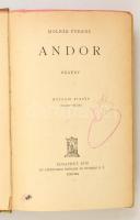 Molnár Ferenc: Andor. Bp.,1918, Athenaeum. Második kiadás. Félvászon-kötés, kopott, kissé sérült borítóval.