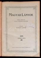 1909 Magyar Lányok. Képes hetilap fiatal leányok számára. Szerk.: Tutsek Anna. 1909. XV. évf. második kötet. Bp.,1909, Singer és Wolfner, (Hungária-ny.), 4+428 p. Átkötött félvászon-kötés, kissé sérült gerinccel.