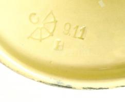 Körmöcbányai szecessziós aufsatz, mázas, jelzett, kis mázhibával, d: 24 cm, m:12,5 cm