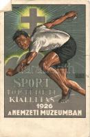 1926 Sporttörténeti kiállítás, Nemzeti Múzeum, reklám; Kellner és Mohrlüder Rt. / Sports History Exhibition, National Museum, advertisement. So. Stpl s: Manno Miltiades (szakadások / tears)