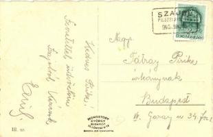 Szajol, Római katolikus templom, községháza, vasútállomás + PU. szekrényből bélyegző