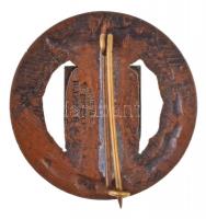 ~1930-1940. Olimpiai ötkarikás jelvény a Ciszterci rend jelvényével, diákolimpia(?), "BENE BÉLA...