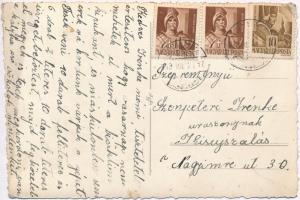 1943 Dévaványa, Horthy tér, Református templom, Hősök szobra. photo (EK)