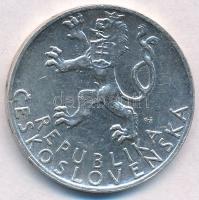 Csehszlovákia 1947. 50K Ag "Szlovák felkelés" T:1- Czechoslovakia 1947. 50 Korun Ag "...