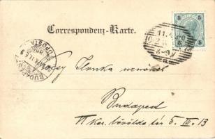 1900 Vienna, Wien II. Ausstellungstraße im k. k. Prater, Rutschbahn, Toboggan / Exhibition street, h...