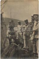 Osztrák-Magyar Haditengerészet búvára merülés előtt / K.u.K. Kriegsmarine Salve / WWI Austro-Hungarian diver before dive. photo