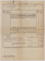 Budapest 1941. "Az ANKER Általános Biztosító R.T. Magyarországi Igazgatósága" egyénenkénit...