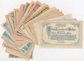 Ausztria 1920-1921. 30db-os papír szükségpénz tétel T:I,I- Austria 1920-1921. 30pcs of paper necessi...