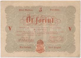 1848. 5Ft Kossuth bankó vörösesbarna nyomat T:III Adamo G109