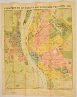 Budapest székes-főváros és környékének legújabb térképe 1896. Rajzolta Homolka József. Bp. 1896. Egg...