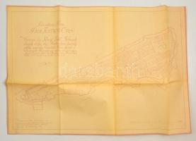 cca 1950 Budavár térkép és helyszínrajz másolata. Situations Plan der Festung Ofen. 72x50 cm