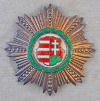1950. "A Kossuth-érdemrend II. osztálya" aranyozott és zománcozott Ag csillag, hátoldalán ...
