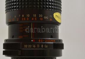 Praktica Zoom Auto MC 80-200 mm f/5.6 objektív, M42 csatlakozással, hibátlan állapotban
