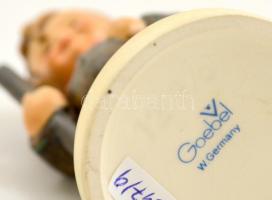 Goebel/ Hummel kéményseprős kisfiú, kézzel festett kerámia, jelzett, hibátlan, m: 10 cm