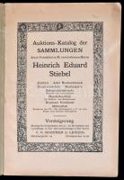 Auktion-Katalog der Sammlungen Heinrich Eduard Stiebel. Ex libris aukciós katalógus. Altenburg, 1910...