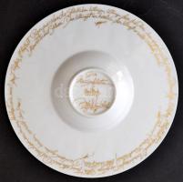 Rosenthal préselt kis tányér, gépi aranyozás, jelzett, apró kopásokkal, d: 19,5 cm