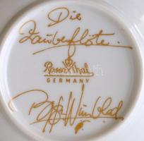 Rosenthal préselt kis tányér, gépi aranyozás, jelzett, apró kopásokkal, d: 19,5 cm