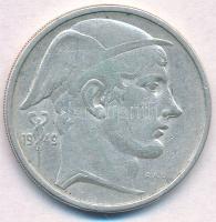 Belgium 1949. 50Fr Ag BELGIQUE T:2-  Belgium 1949. 50 Francs Ag BELGIQUE C:VF