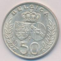 Belgium 1960. 50Fr Ag "Baldvin király és Fabiola" T:1- 
Belgium 1960. 50 Francs Ag "...