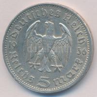 Német Harmadik Birodalom 1936A 5M Ag "Hindenburg" T:2
German Third Reich 1936A 5 Mark Ag ...