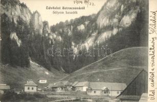 1914 Sztracena, Stratená; Sólyom hasadék. Kiadja Özv. Mojses Józsefné / Falkengrepp / Sokolia diera / mountain gorge