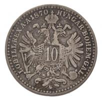 Ausztria 1870. 10kr Ag "Ferenc József" T:3 
Austria 1870. 10 Kreuzer Ag "Franz Josep...
