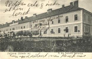 1907 Jolsva, Jelsava; M. kir. honvéd laktanya / military barracks (fa)