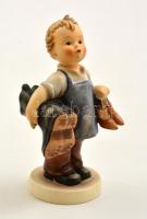 Hummel/Goebel cipész kisfiú, kézzel festett kerámia, jelzett, hibátlan, m: 13 cm