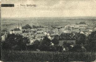 Ipolyság, Sahy; látkép, templom. Kiadja Neumann / general view, church (kopott sarkak / worn corners)