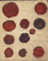 29 klf viaszpecsétkivágás az 1800-as évekből