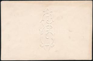 1884 Edvi Illés Aladár (1858-1927) és Szegheő Erzsébet (1866-1930) díszes, dombornyomott, esküvői me...